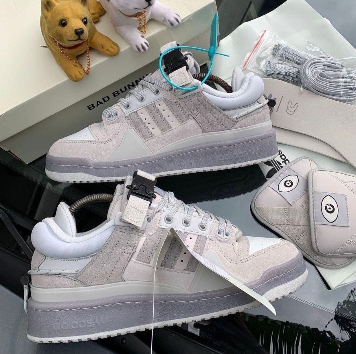 Branded Bad Bunny Grey Sneakers