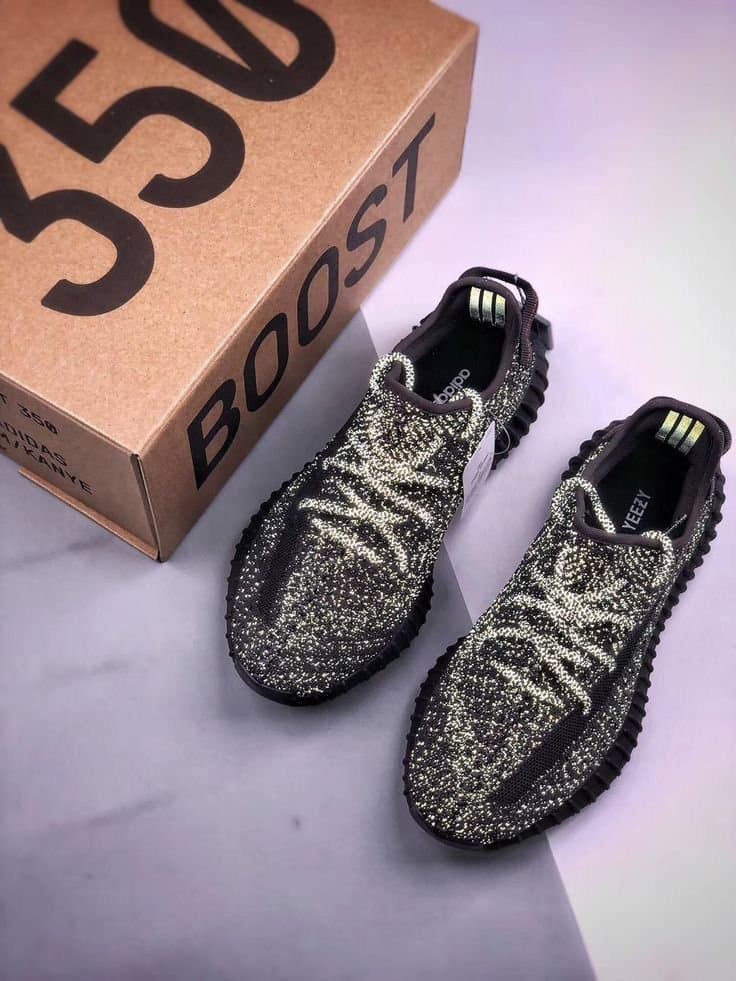 Branded Yeezy Boost 350 V2 Black Reflective Full Sneakers