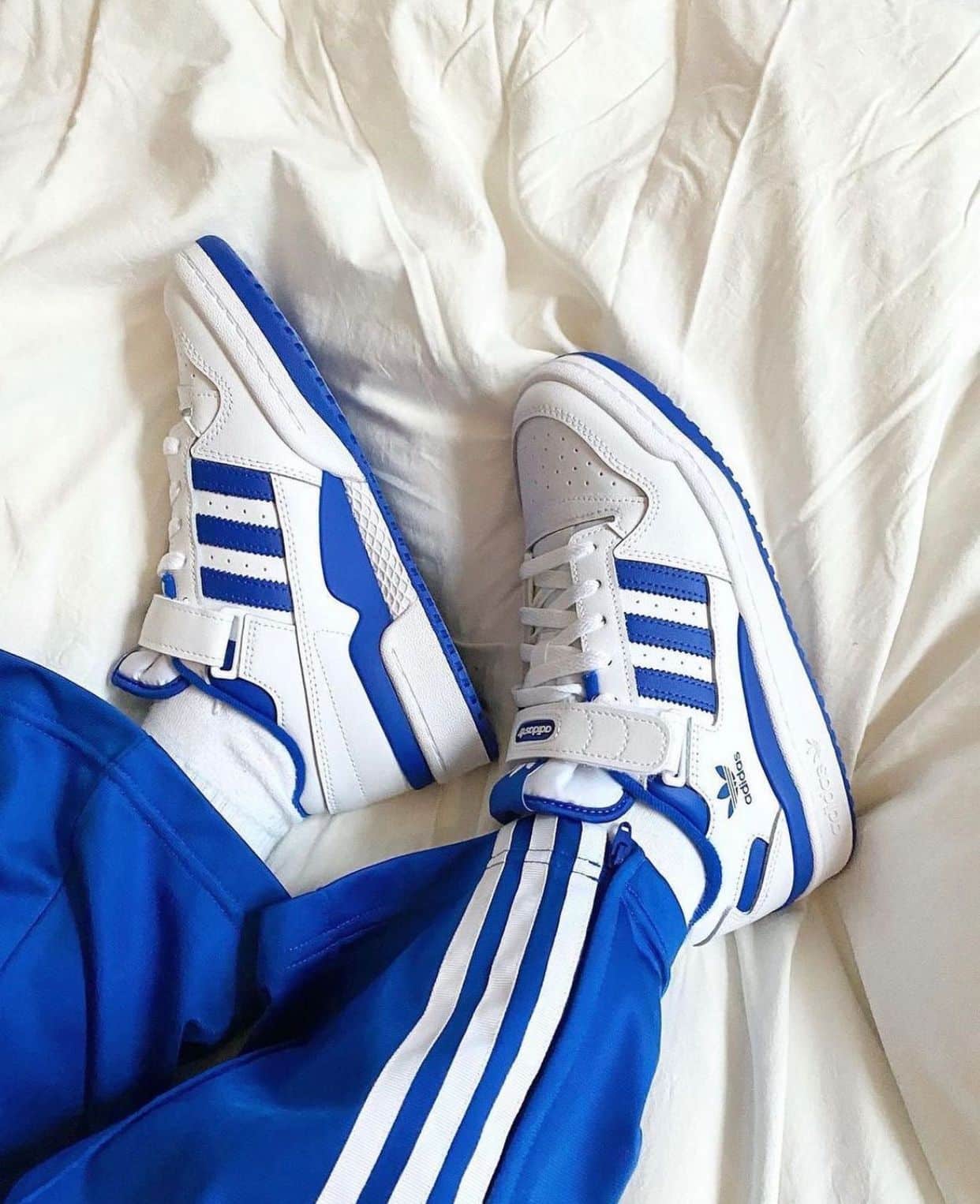 Branded Forum 84 White Blue Low Sneakers