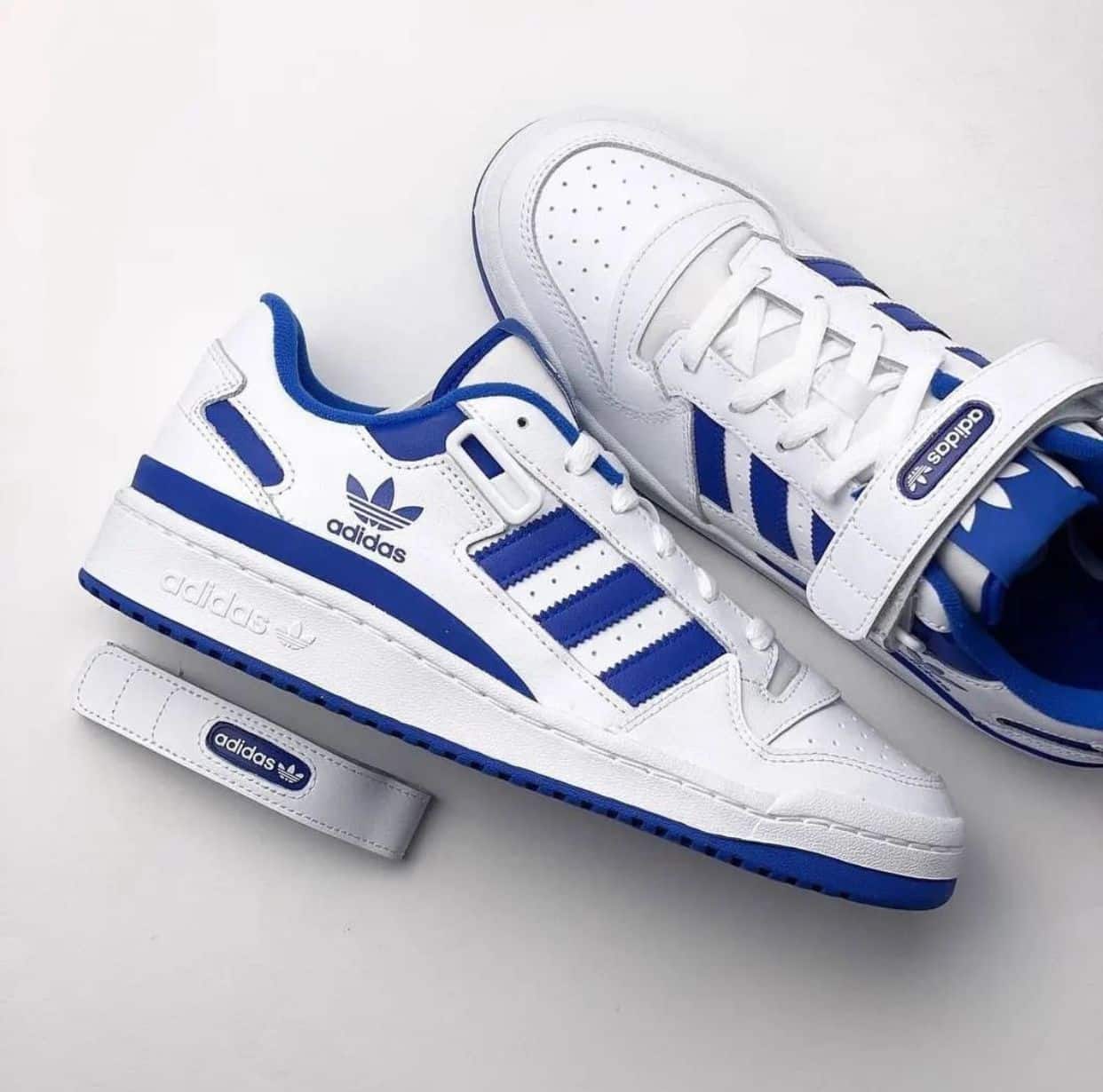 Branded Forum 84 White Blue Low Sneakers