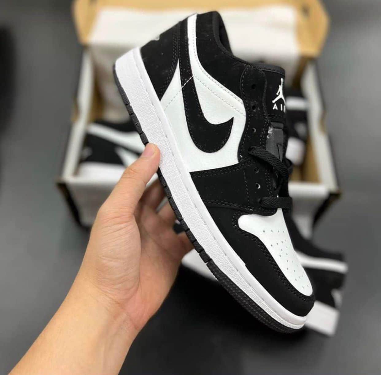 Branded Air 1 Panda Low Sneakers