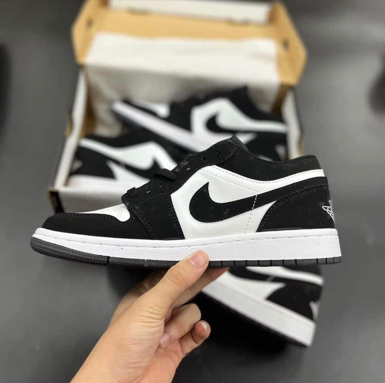 Branded Air 1 Panda Low Sneakers