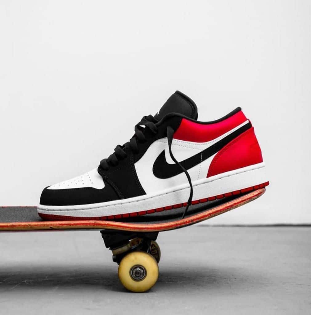 Branded Air 1 Black Toe Low Sneakers