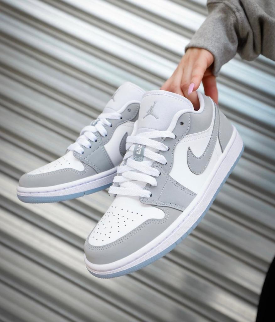 Branded Air 1 Wolf Grey Low Sneakers