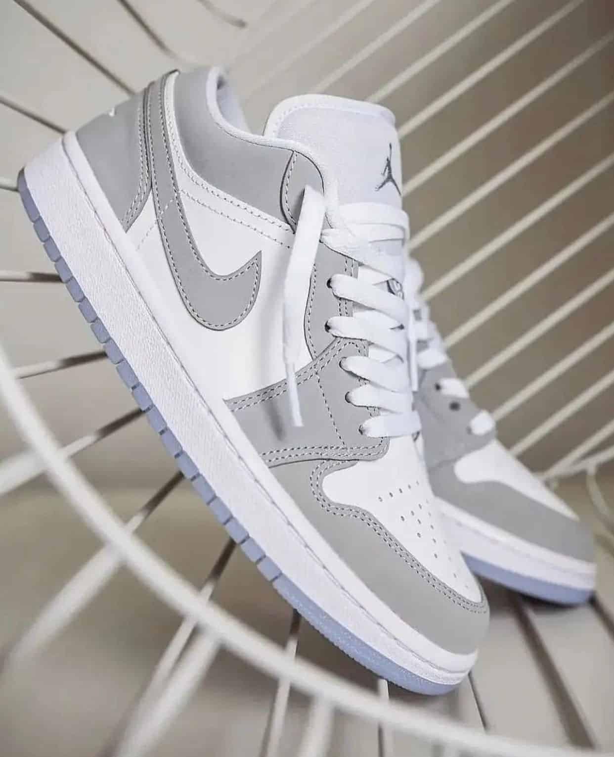 Branded Air 1 Wolf Grey Low Sneakers