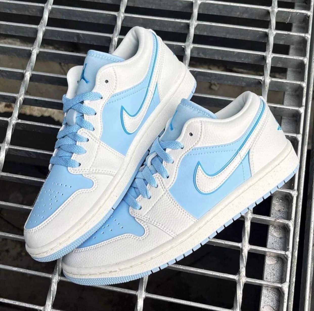 Branded Air 1 Ice Blue Low Sneakers