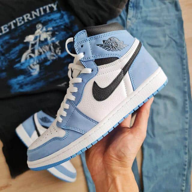 Branded Air 1 University Blue Long Sneakers