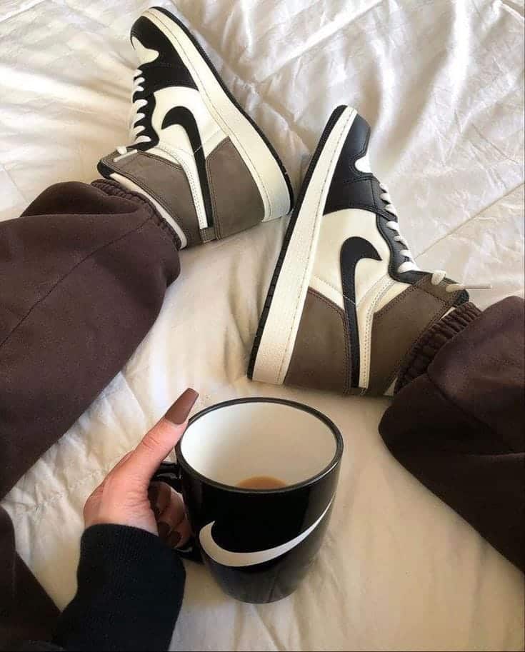 Branded Air 1 Mocha Long Sneakers