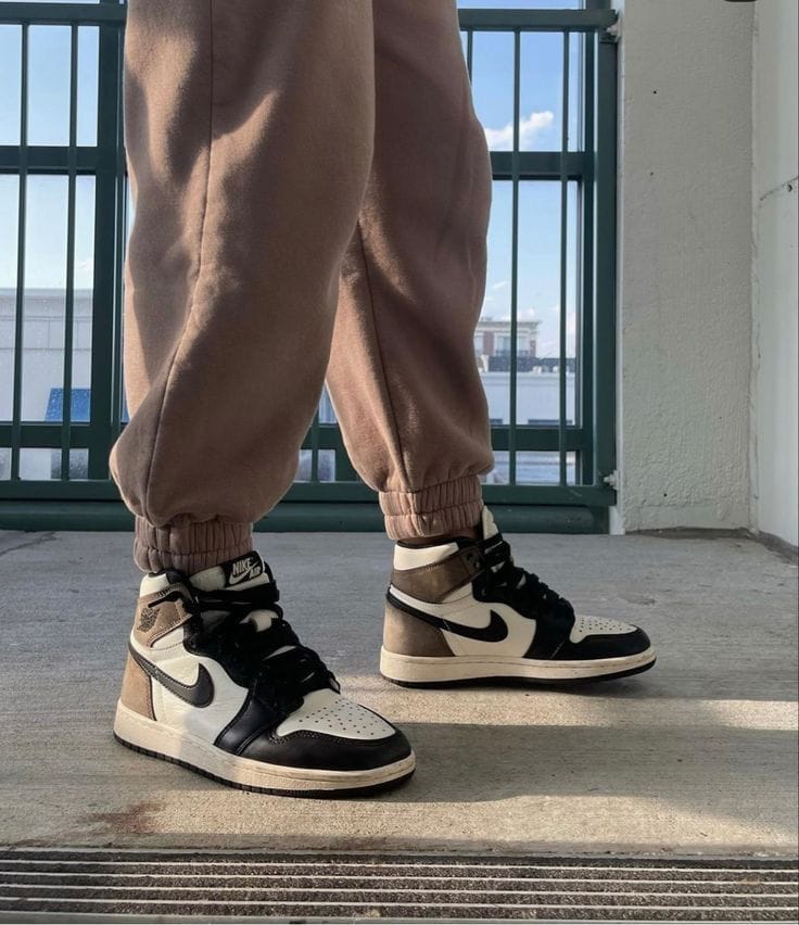 Branded Air 1 Mocha Long Sneakers
