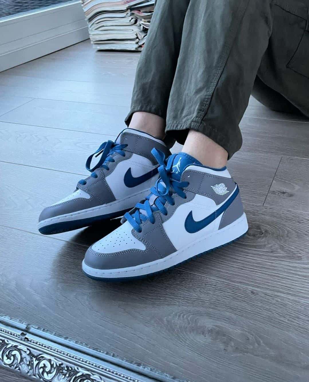 Branded Air 1 Cement Long Sneakers