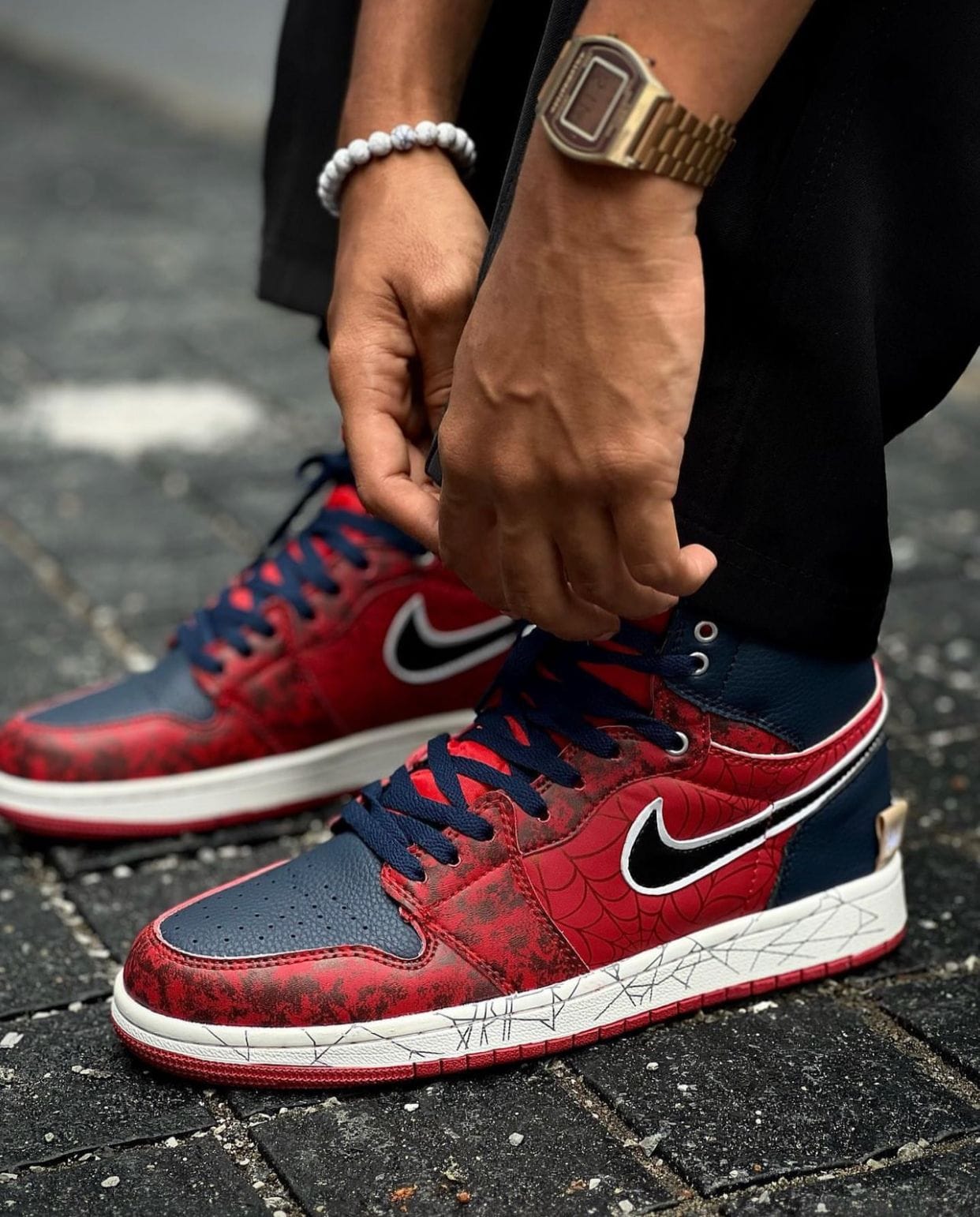 Branded Air 1 Spider Man Long Sneakers