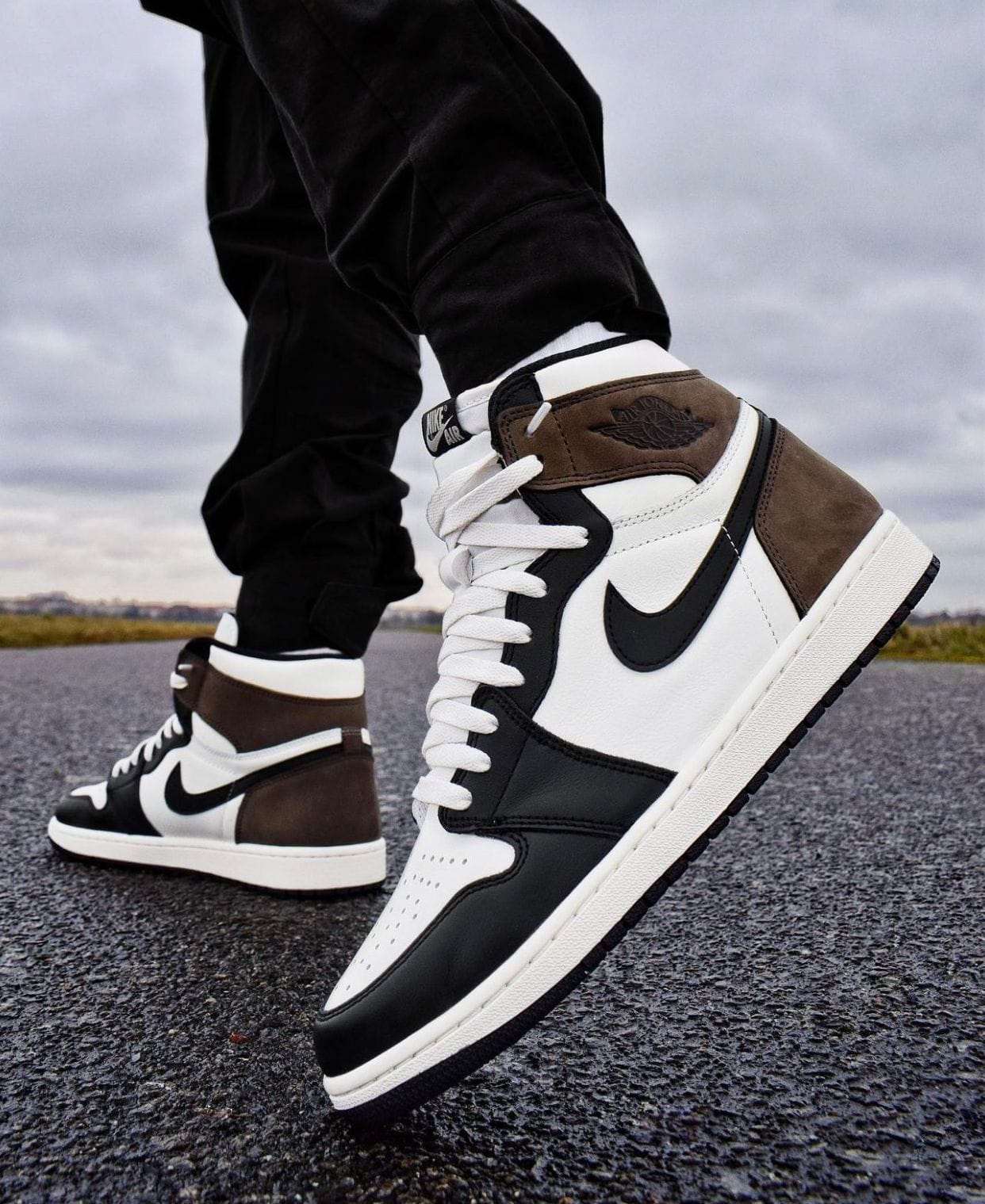 Branded Air 1 Mocha Long Sneakers