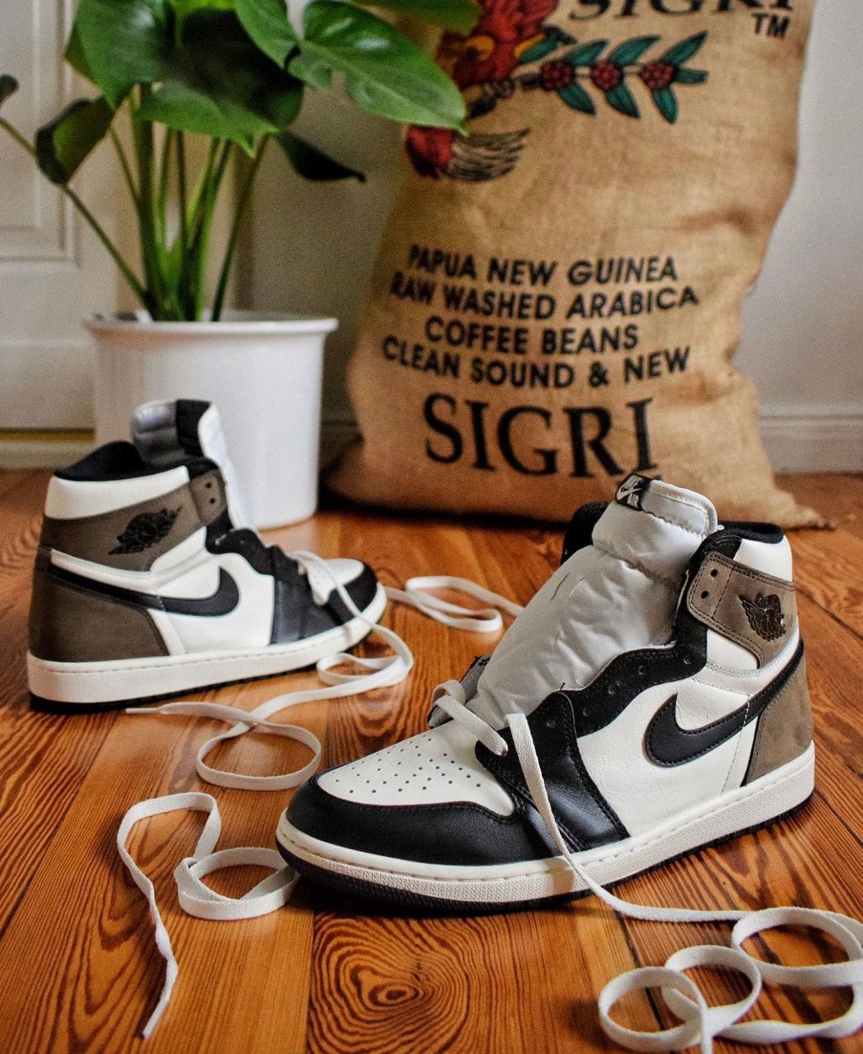 Branded Air 1 Mocha Long Sneakers