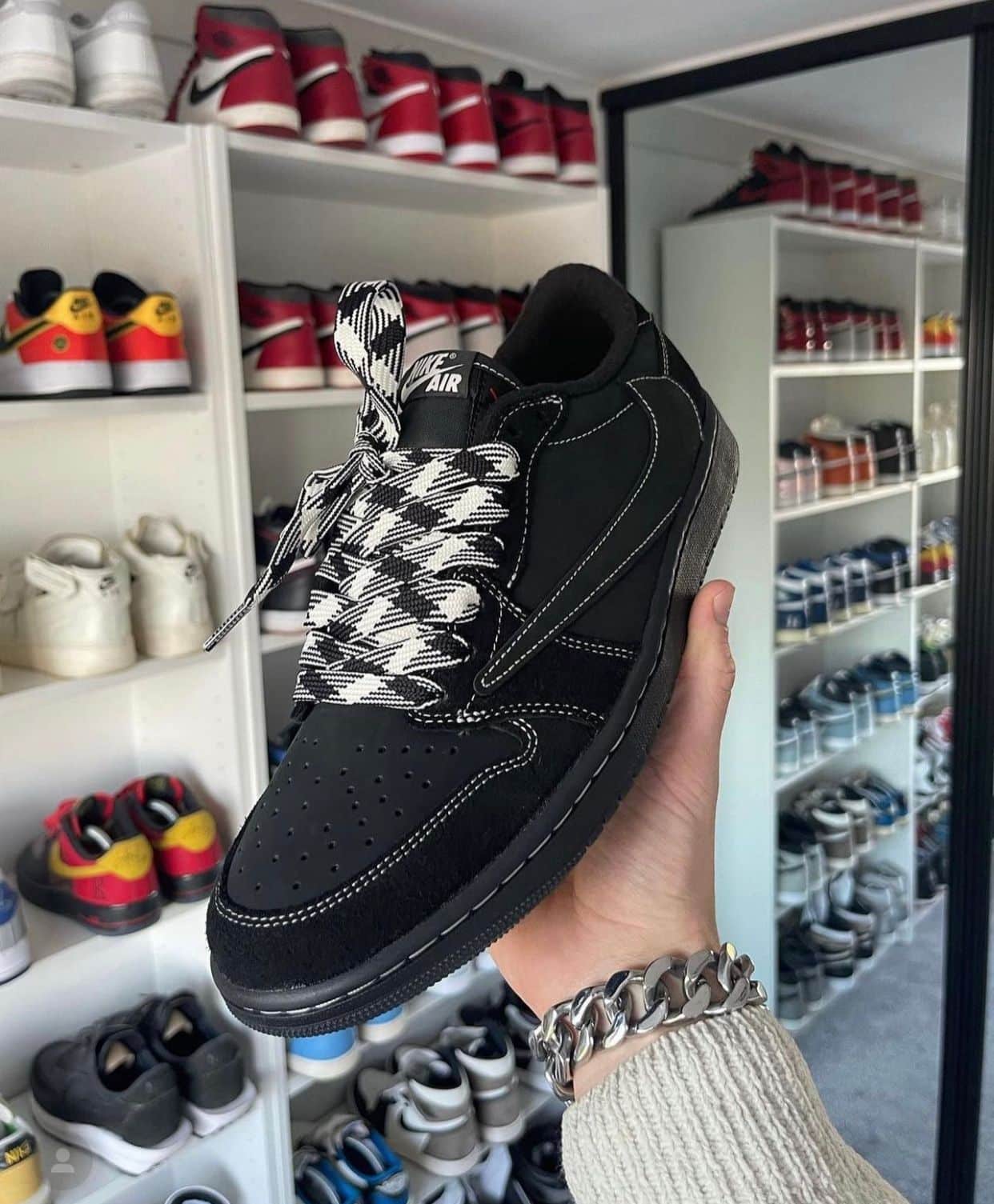 Branded Air 1 Travis Scott Black Sneakers