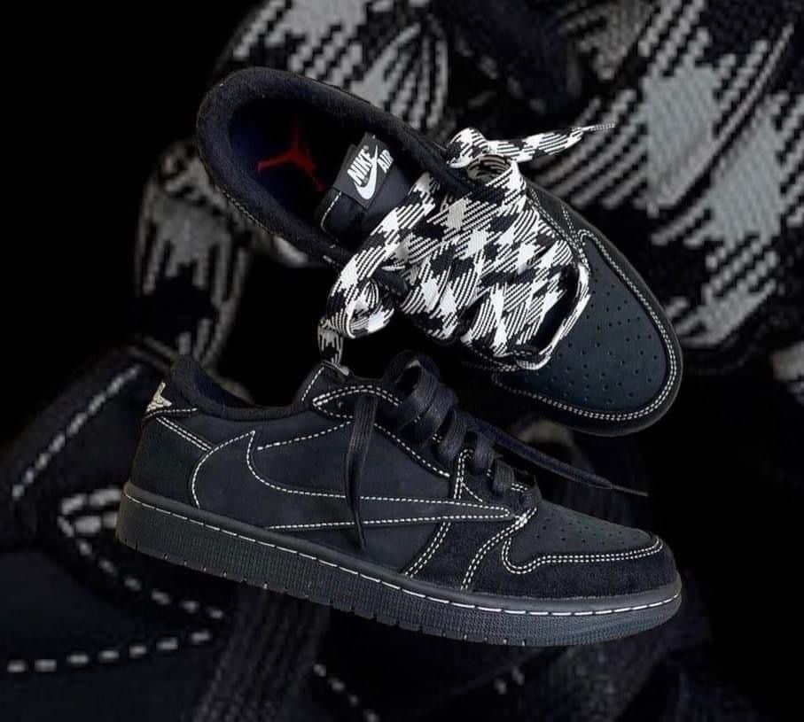 Branded Air 1 Travis Scott Black Sneakers