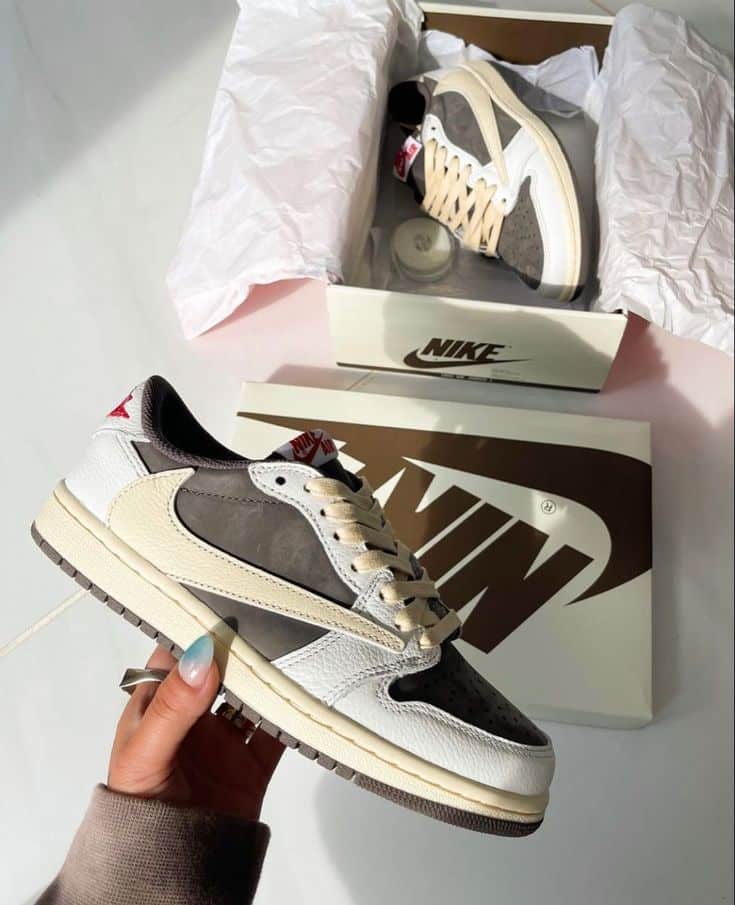 Branded Air 1 Travis Scott Mocha Sneakers