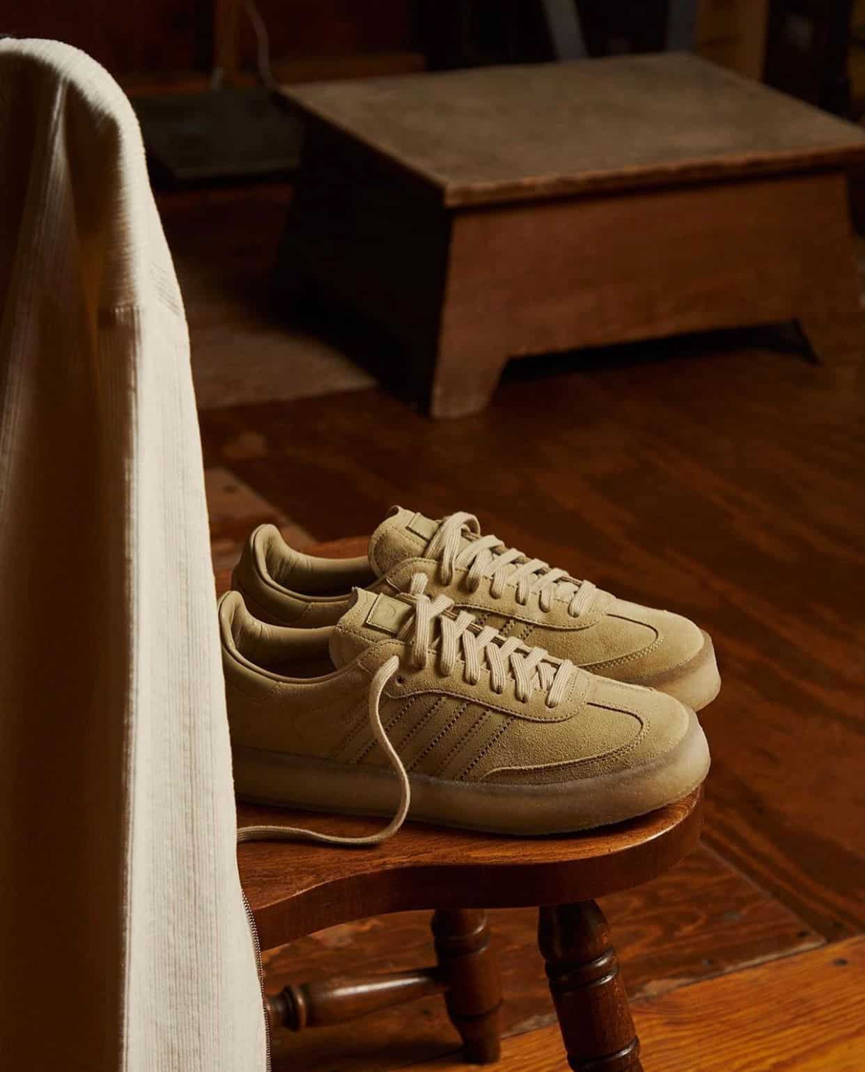Branded X Clarks Samba Cream Sneakers