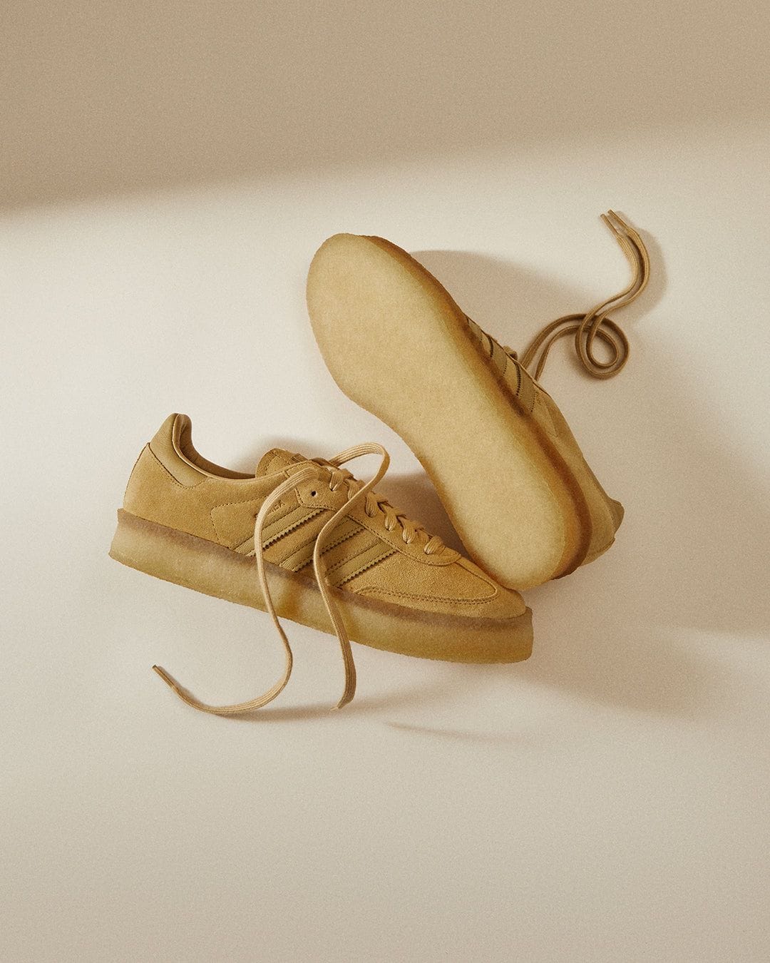 Branded X Clarks Samba Cream Sneakers