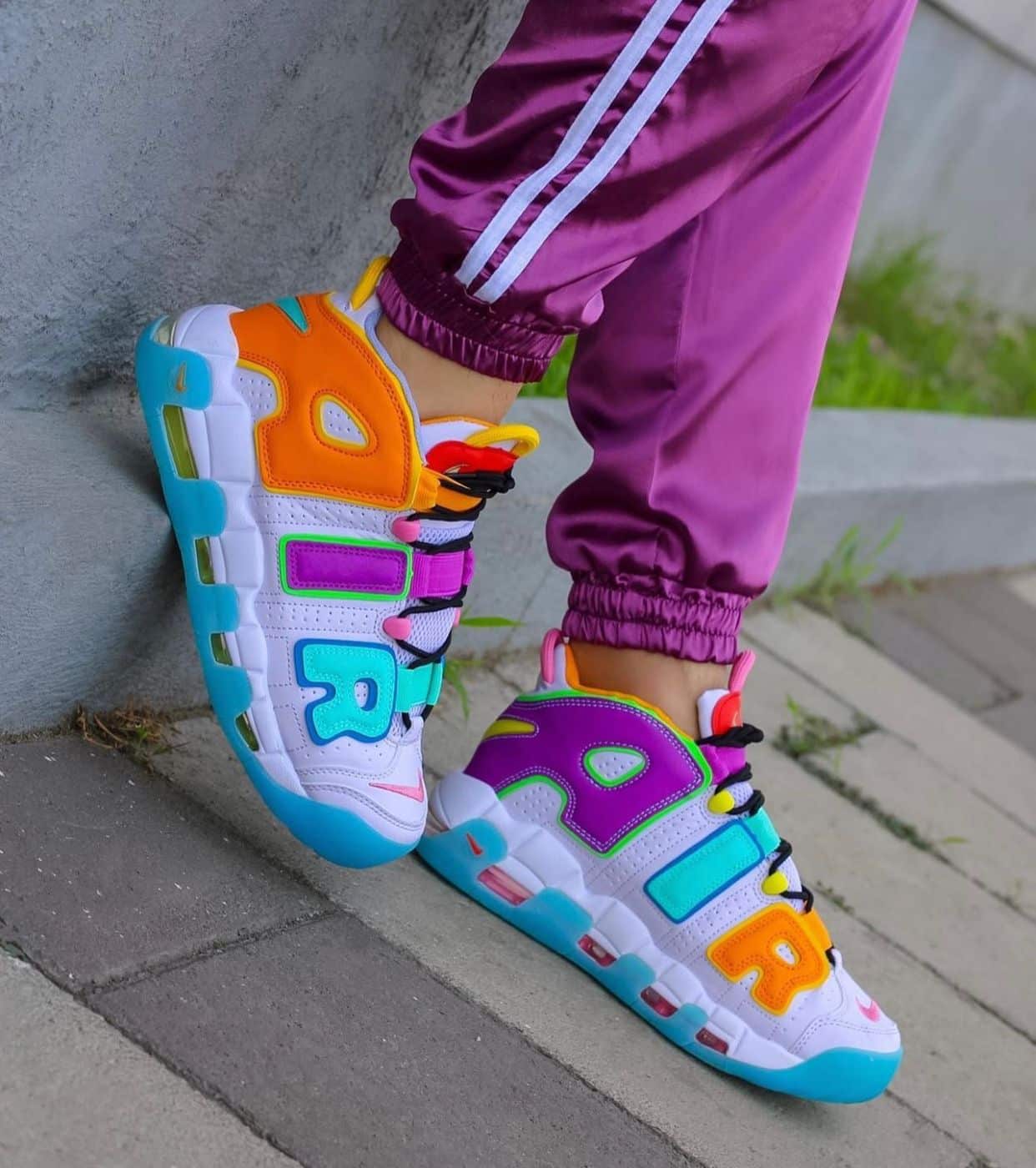 Branded Air More Uptempo Sky Orange Sneakers