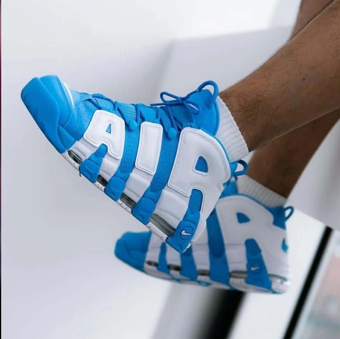 Branded Air More Uptempo Blue Sneakers