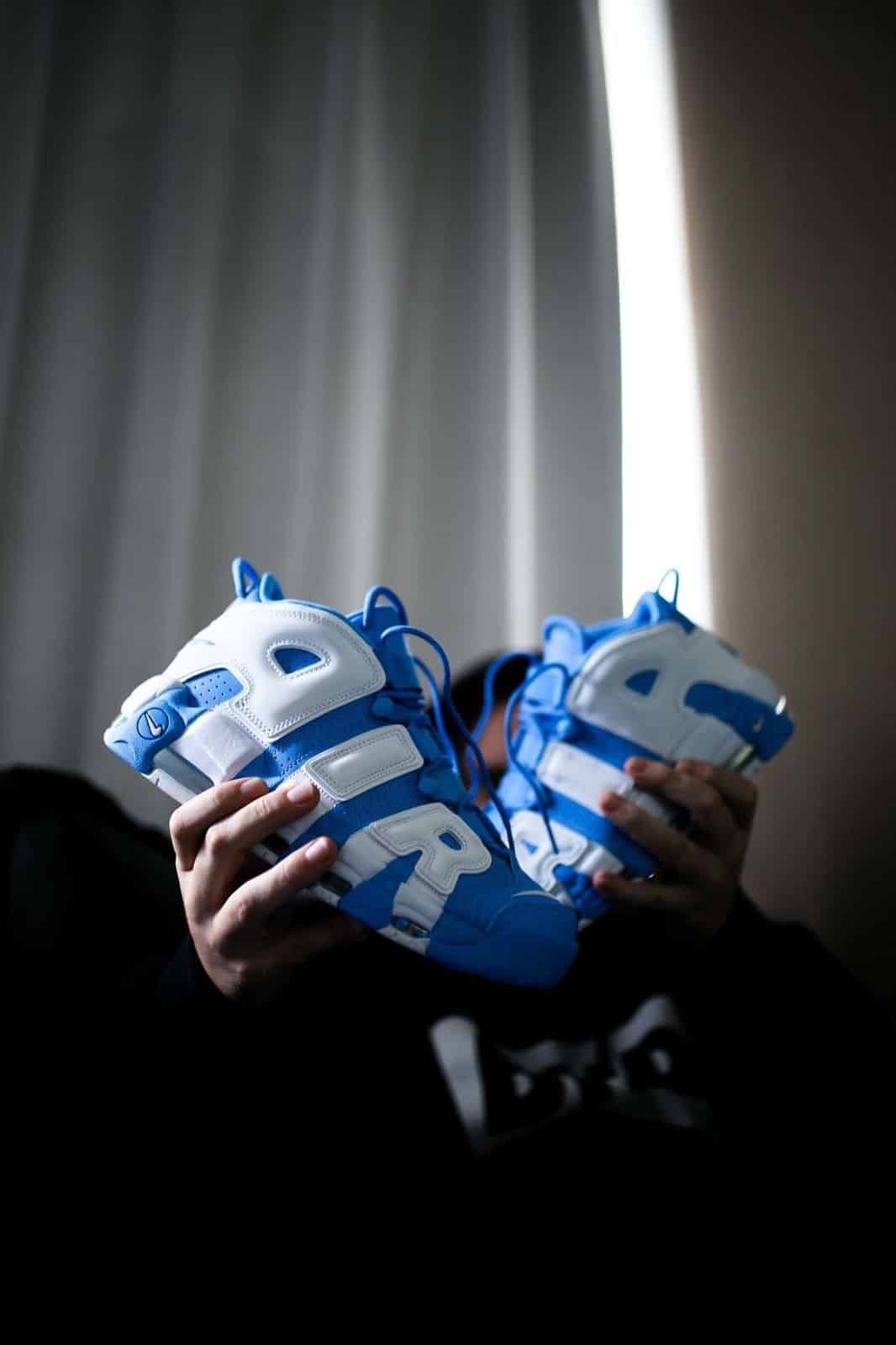 Branded Air More Uptempo Blue Sneakers