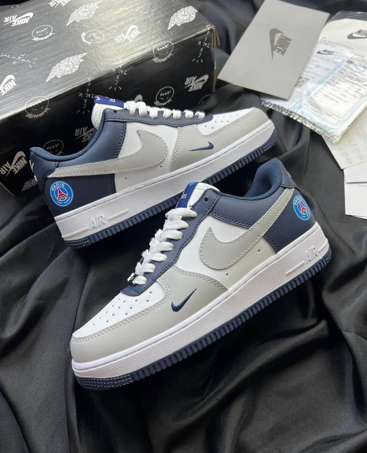 Branded Airforce 1 Navy Sneakers