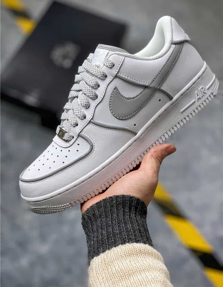 Branded Airforce 1 White Grey Sneakers