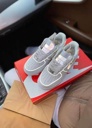 Branded Airforce 1 White Grey Sneakers