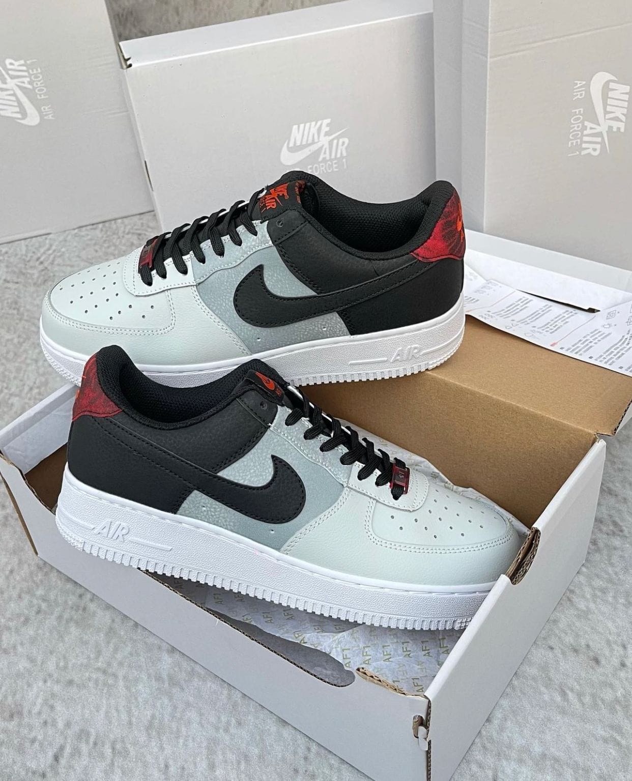 Branded Airforce 1 White Dark Sneakers