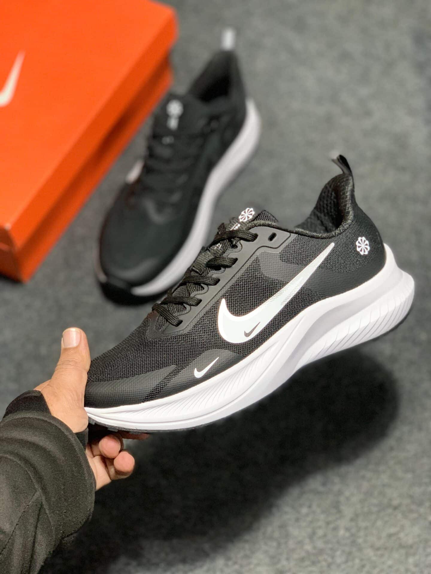 Branded Just Do It Black White Running Shoes
