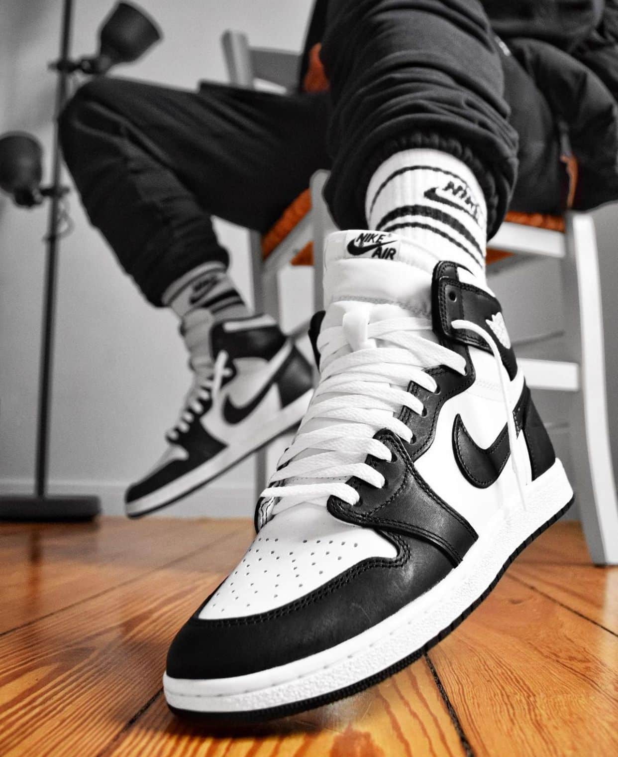Branded Retro 1 Panda Long Sneakers