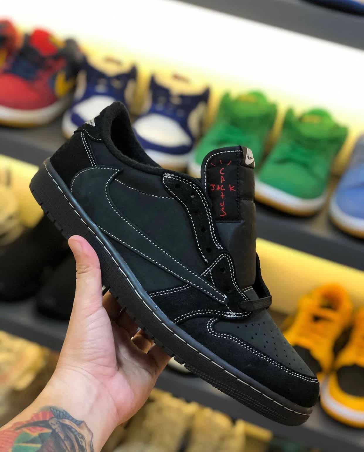 Branded Air 1 Travis Scott Mocha Black Sneakers