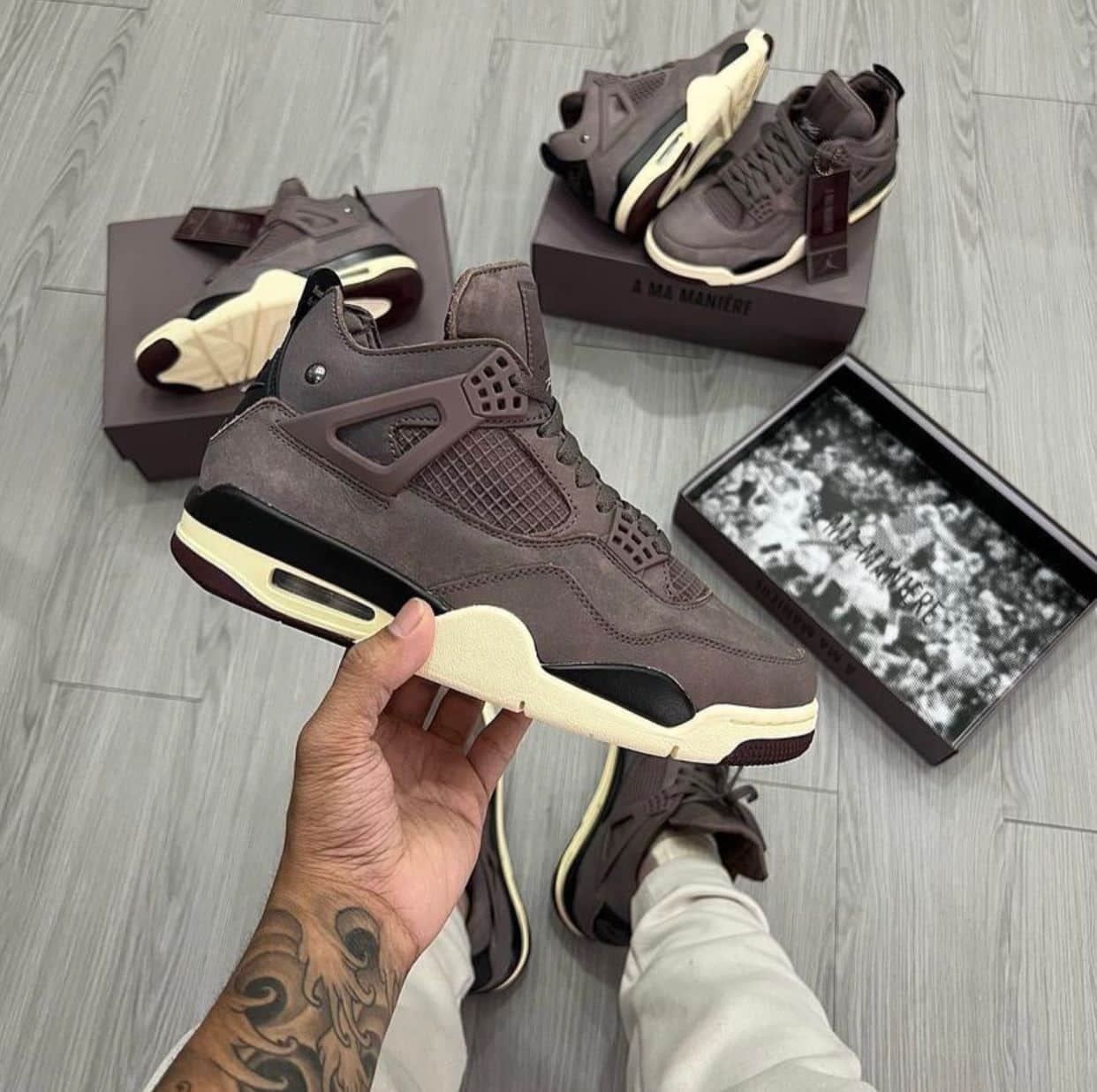 Branded Retro 4 Violet Sneakers
