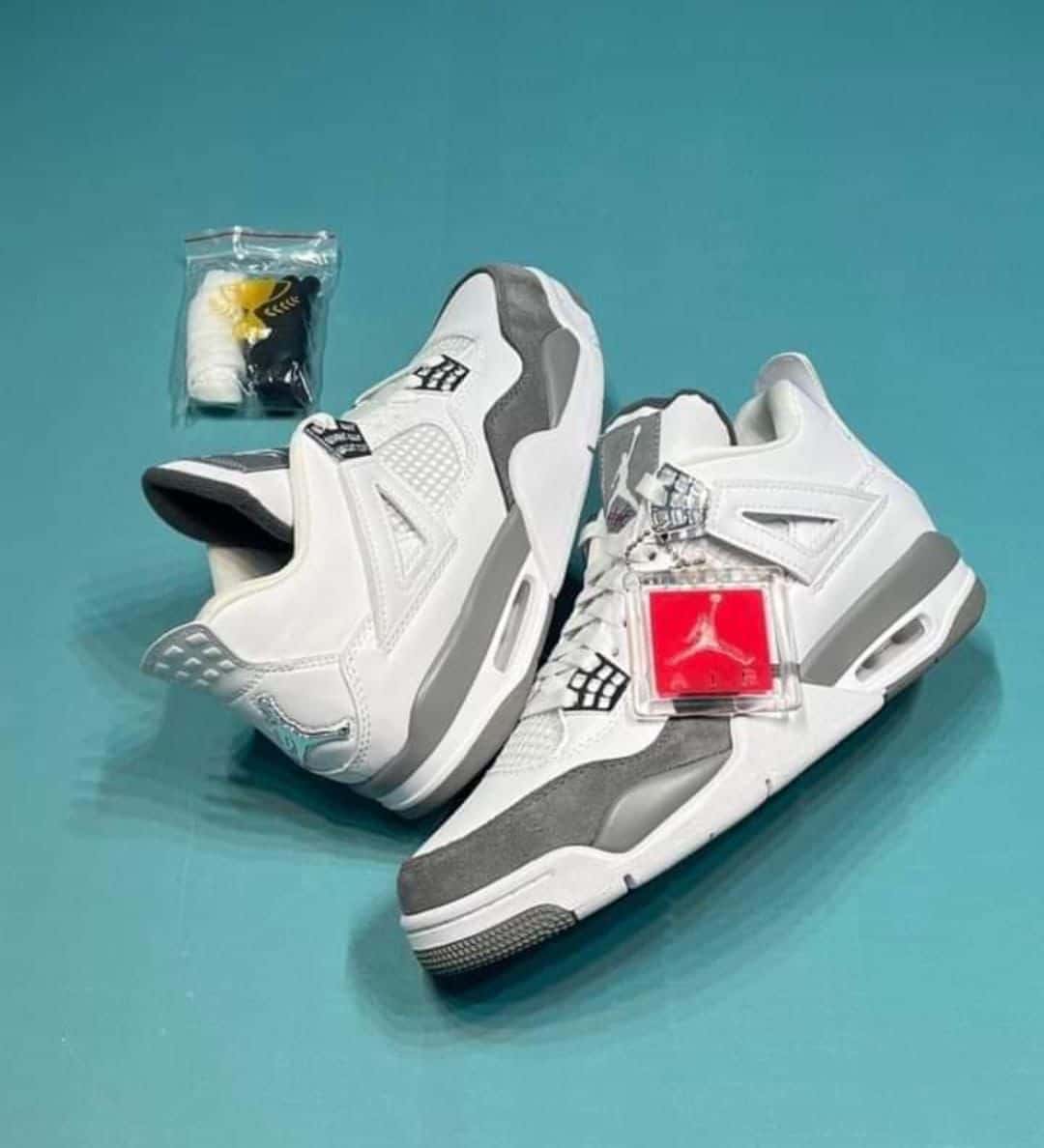 Branded Retro 4 Flint Sneakers