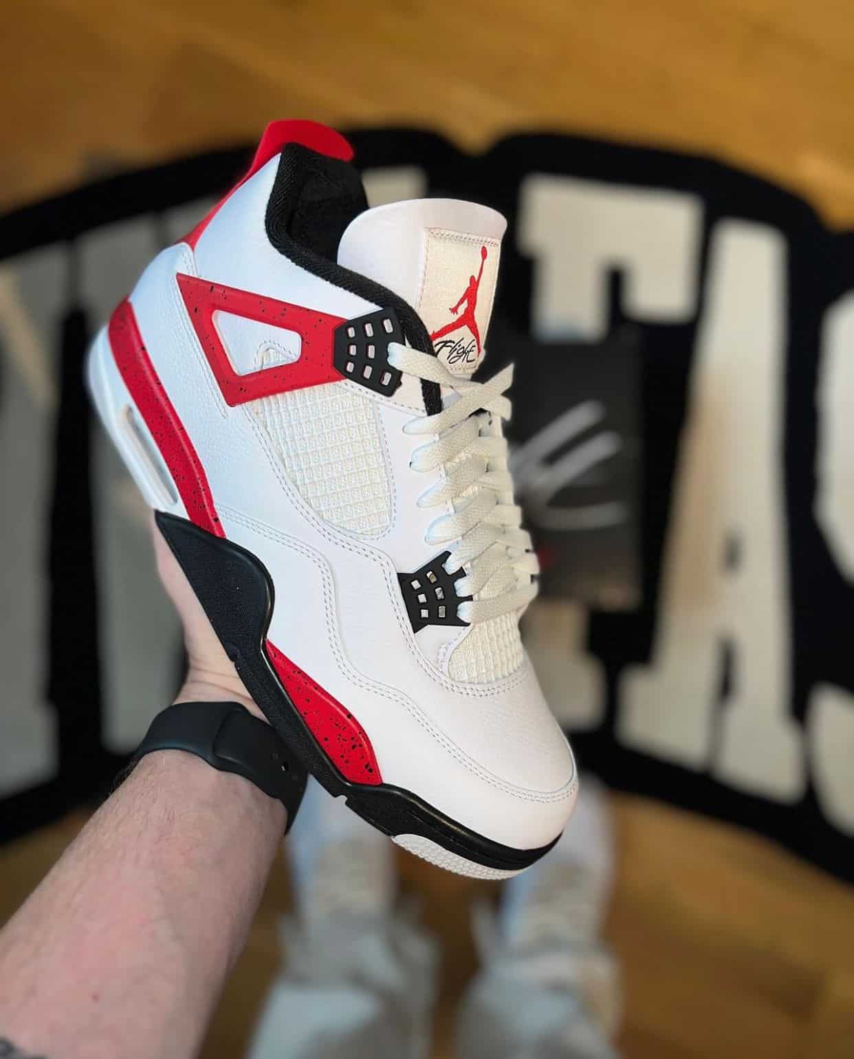 Branded Retro 4 Cement Sneakers