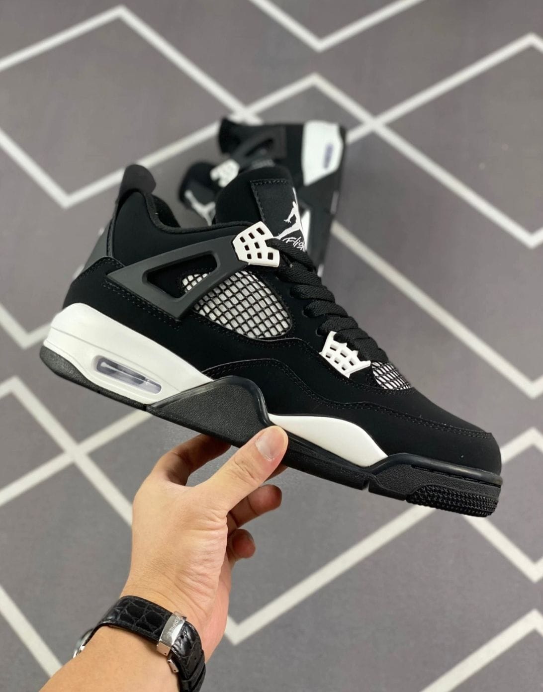 Branded Retro 4 White Thunder Sneakers