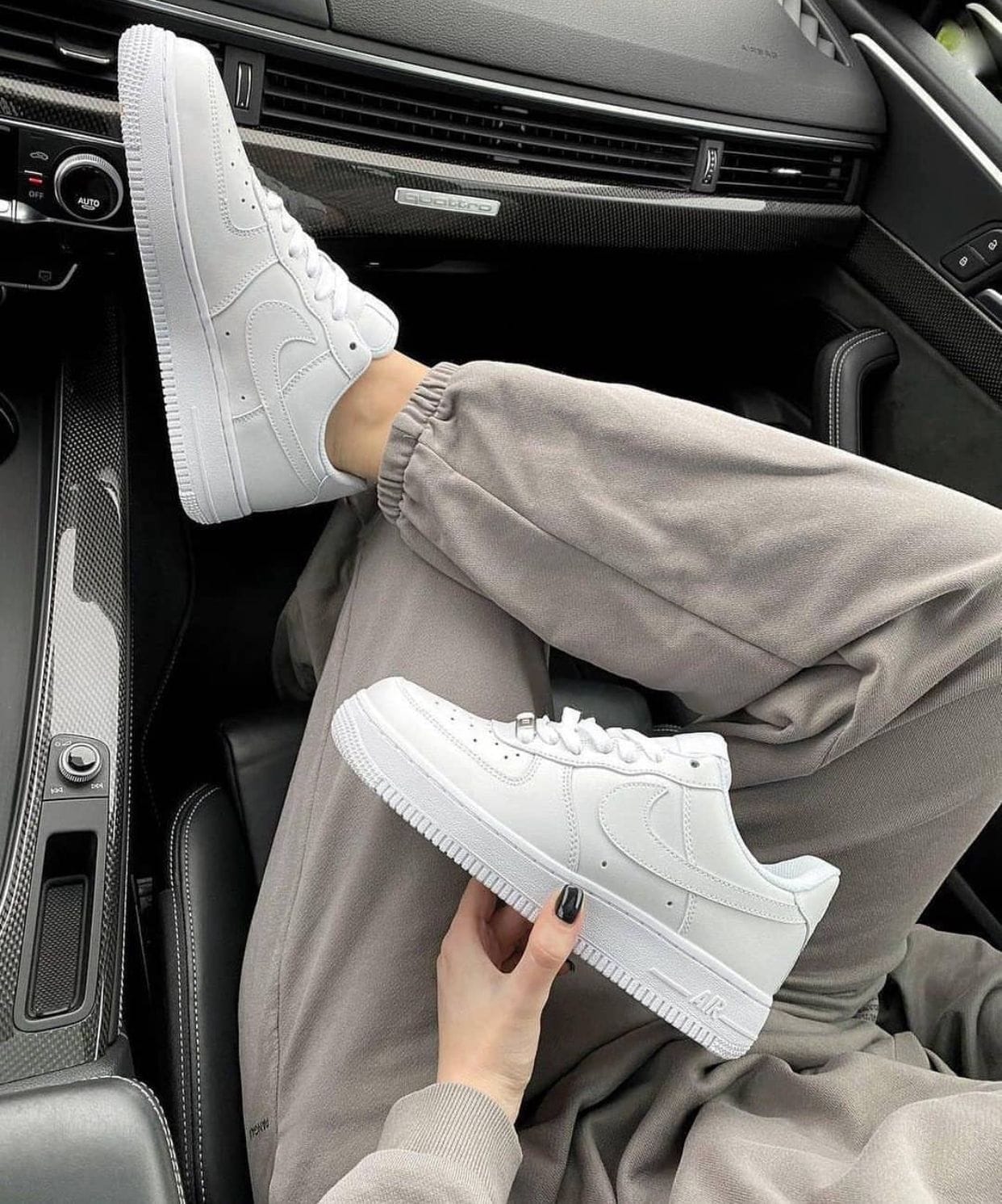 Branded Airforce 1 White Sneakers