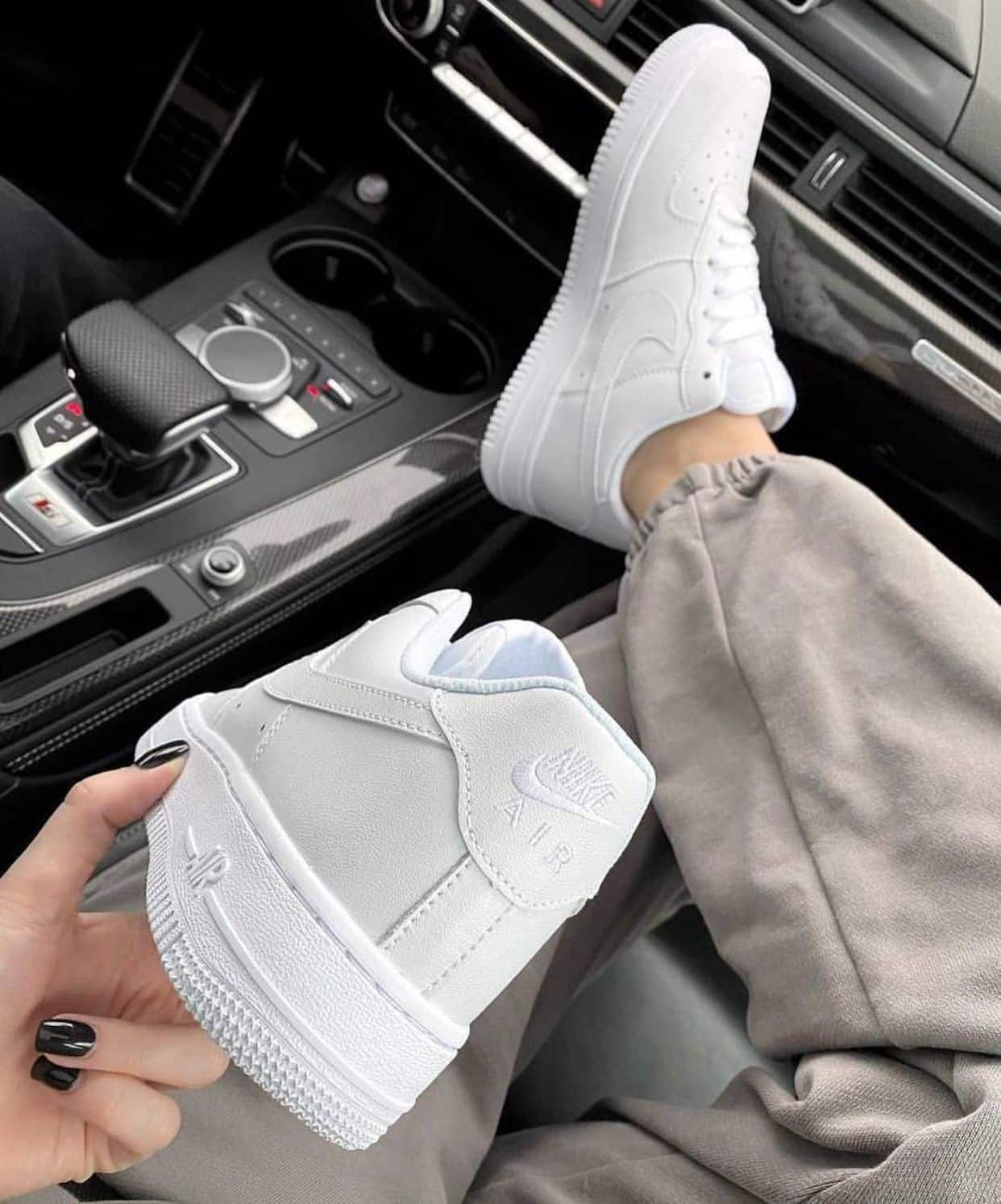 Branded Airforce 1 White Sneakers