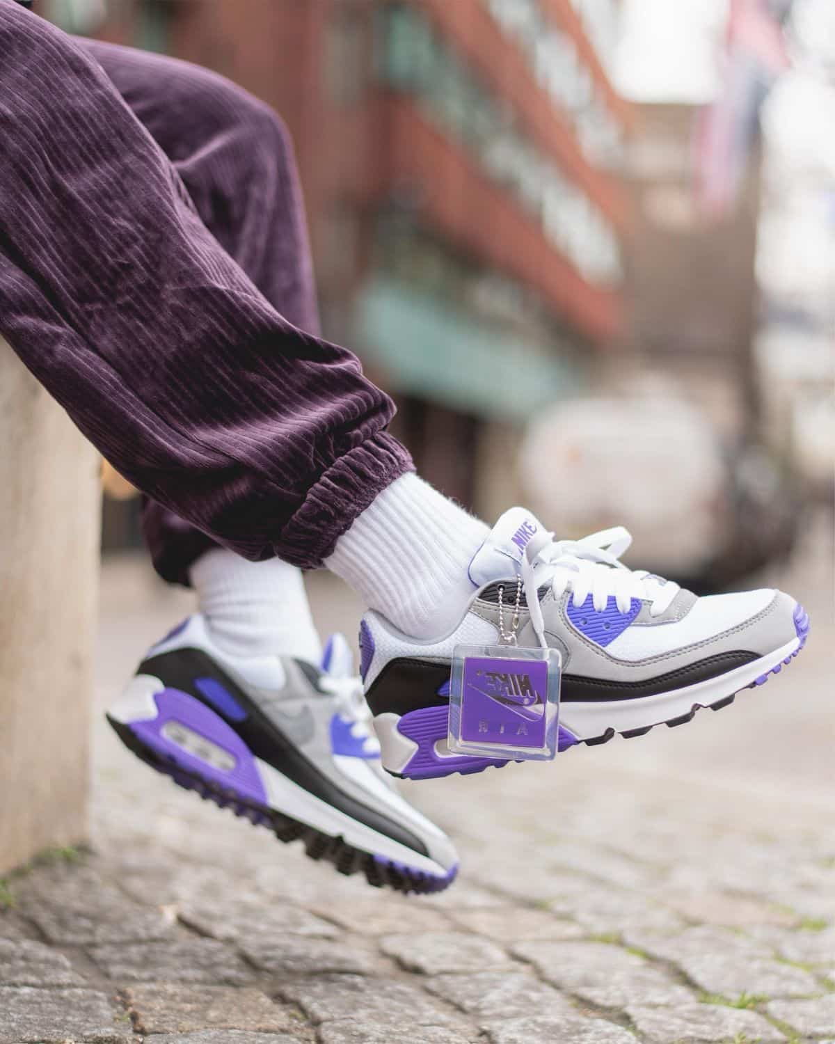 Branded Airmax 90 Purple Running Shoes