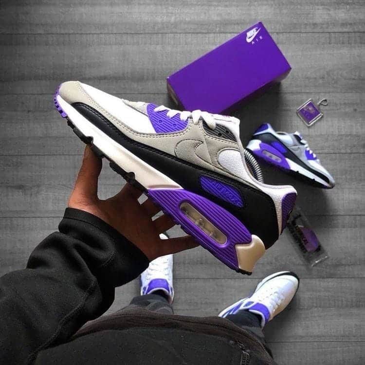 Branded Airmax 90 Purple Running Shoes
