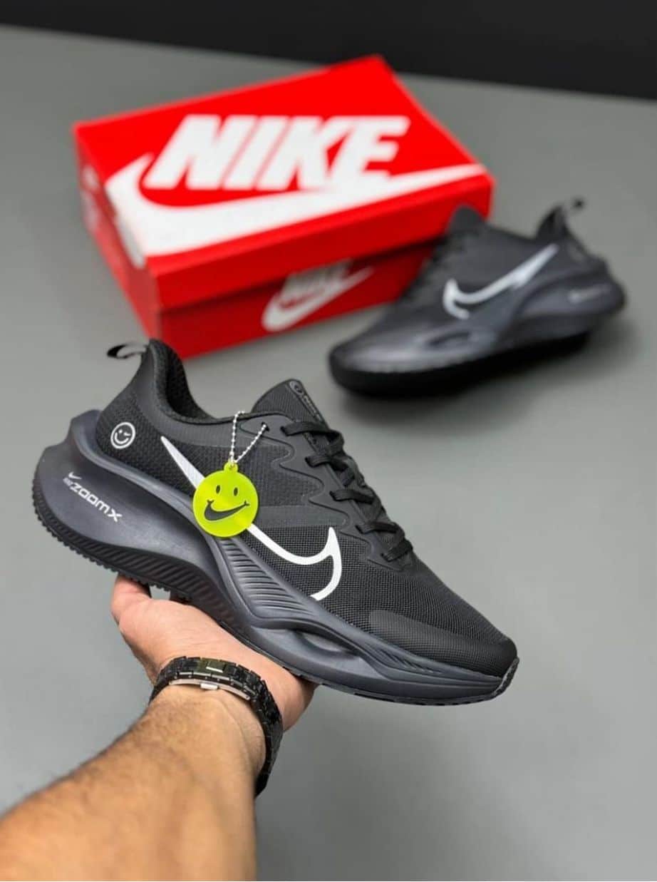 Branded Zoom X Smile Black Running Shoes