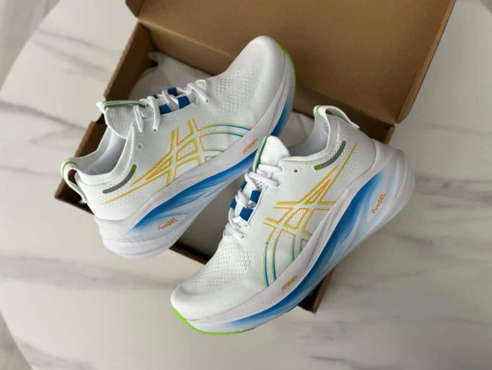 Asics Gel Nimbus 26 White Running Shoes