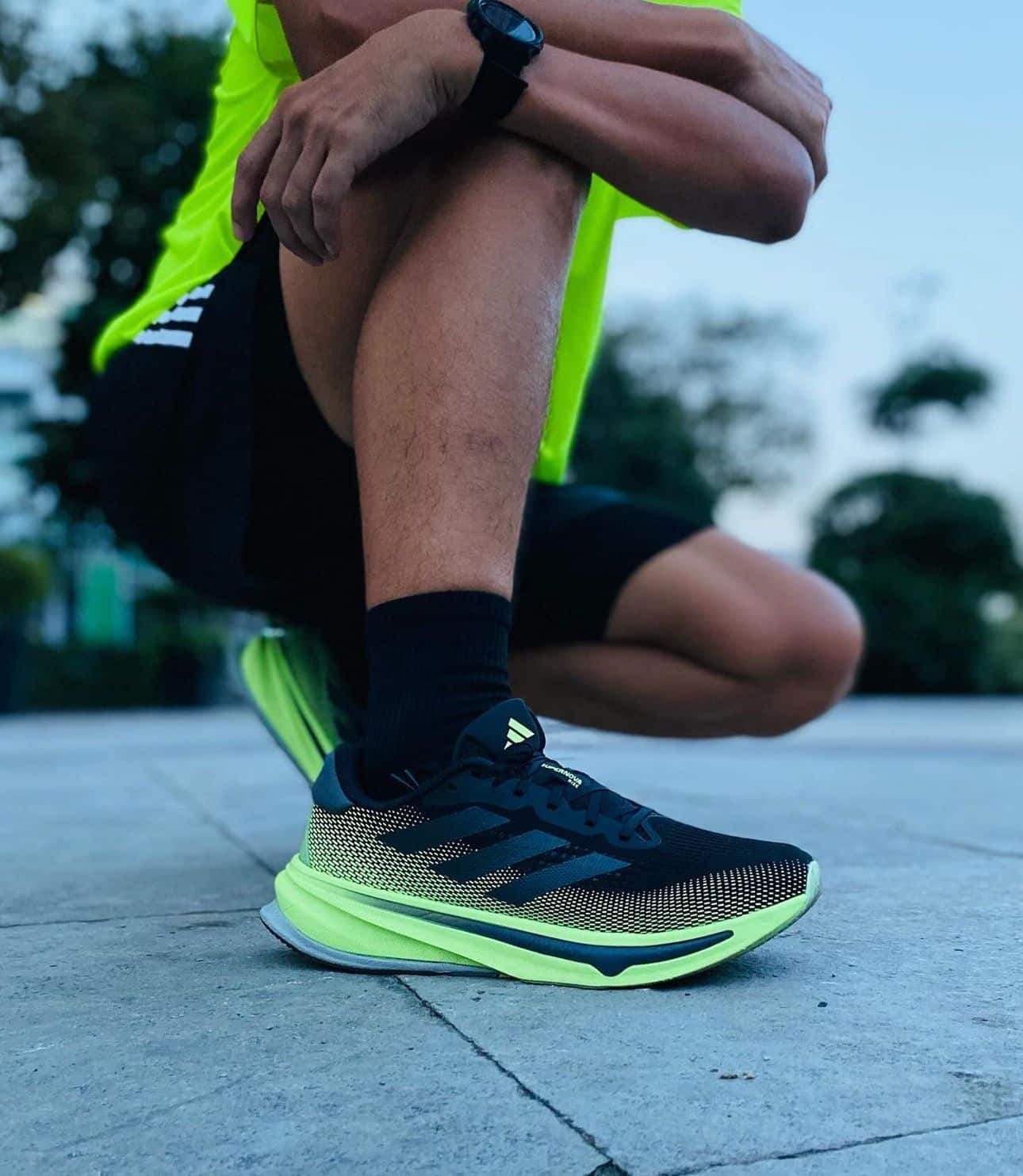 Branded Supernova Black Green Running Shoes