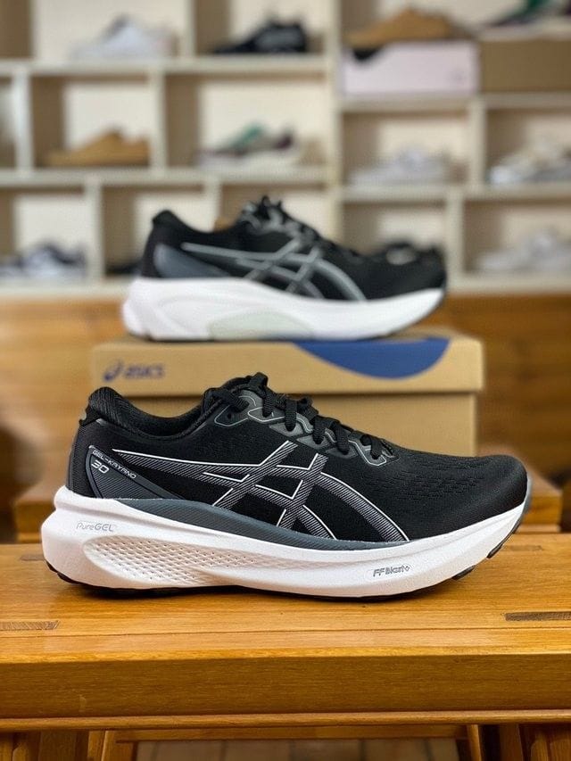 Asics Gel Kayano 30 Black White Running Shoes