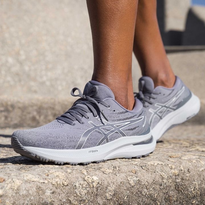 Asics Gel Kayano 29 White Grey Running Shoes
