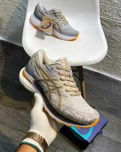 Asics Gel Kayano 29 Grey Yellow Running Shoes