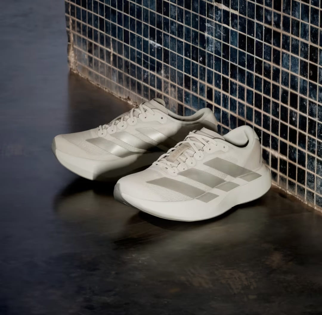 Adidas Adizero Evo SL Silver Pebble Running Shoes