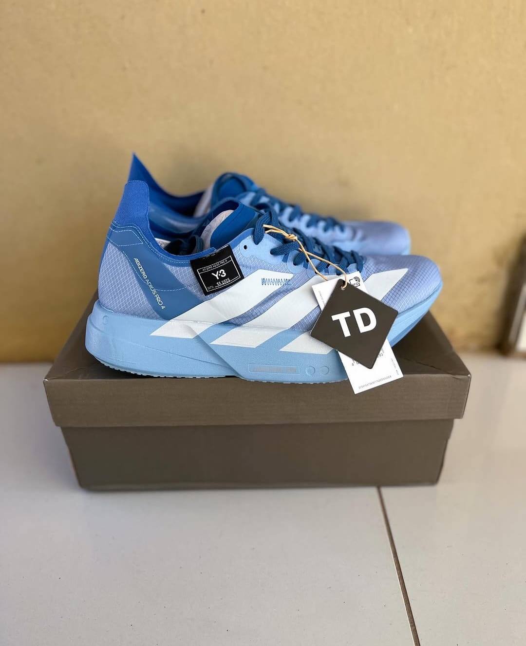 Adidas Adizero Pro 4 Y-3 Ash Blue Running Shoes