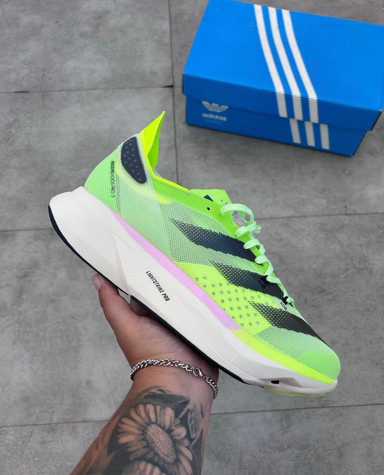 Adidas Adizero Pro 3 Green Running Shoes