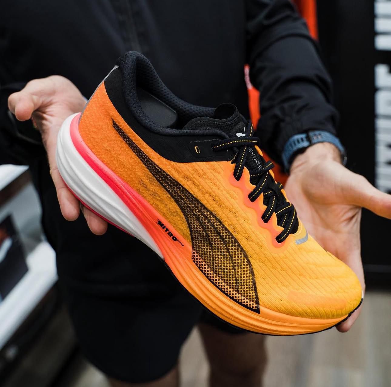 Puma Deviate Nitro 2 Yellow Orange Running Shoes